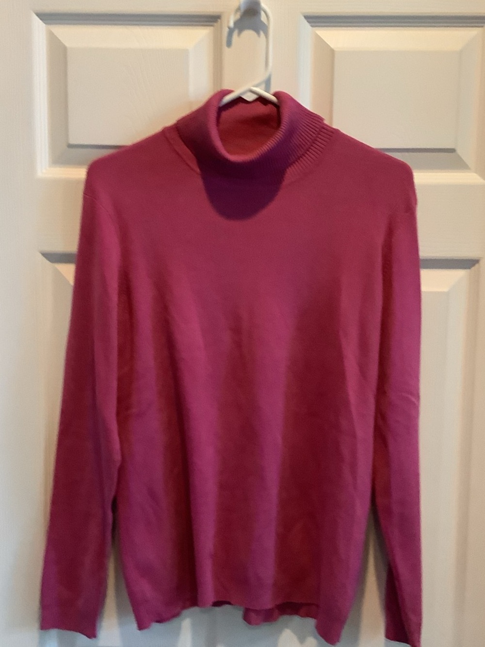 Chico's‎ Raspberry Turtleneck Sweater, 5% silk, Sz 2